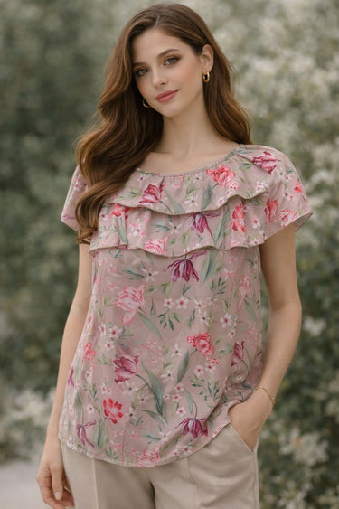 Ziedu šifona blūze “Romantika”