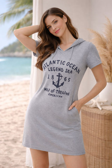 Pelēka kapučkleita “Ocean Mood”