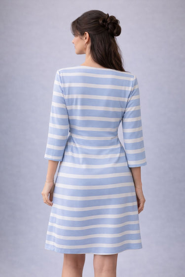 Zili balta svītraina kleita “Coastal Line”