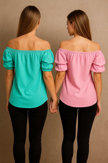 Blūze,kuru ir iespējams izvēlēties ar atkailinātiem vai neatkailinātiem pleciem